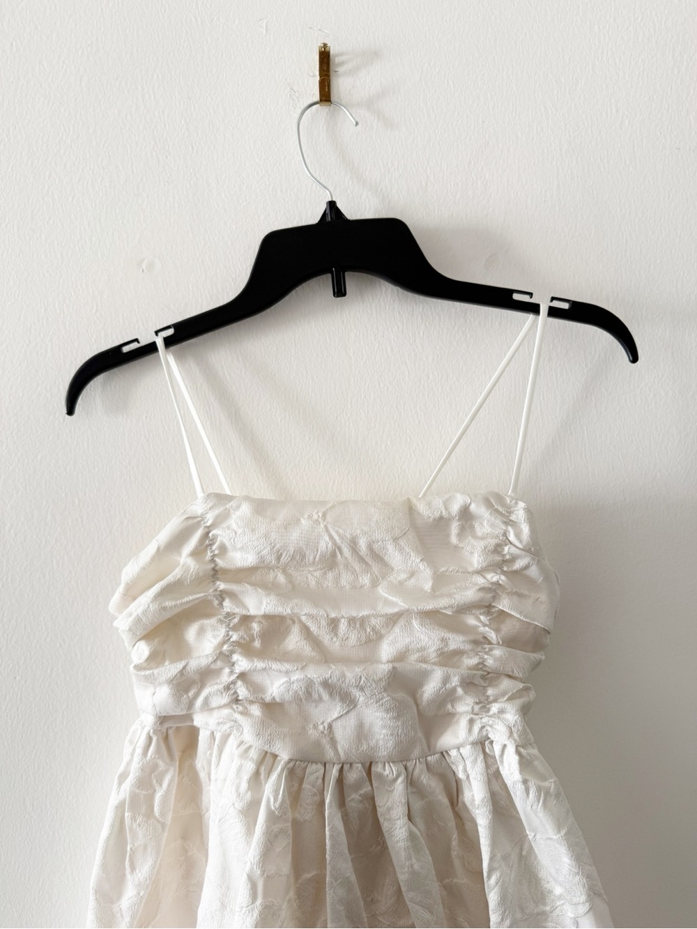 Sezane Editions Charlie Ivory White Floral Brocade Mini Dress Size US 4 - Picture 4 of 11